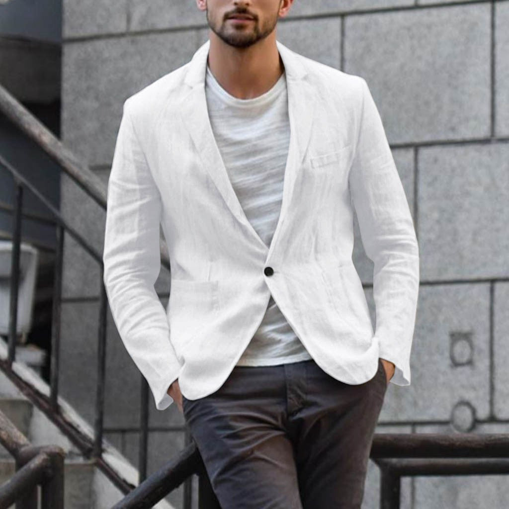 Men’s Cotton-Linen Blazer