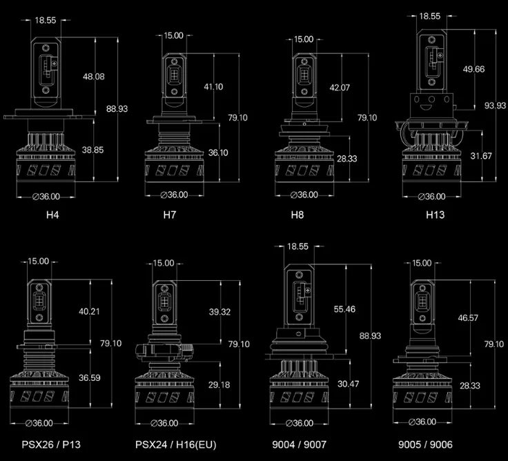 Ultra-Bright LED Auto Headlights
