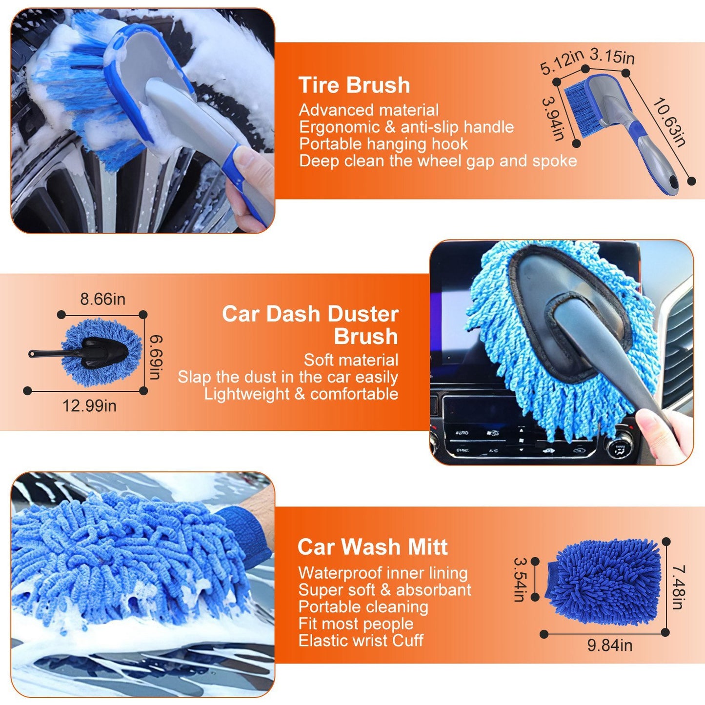 26-Piece Car Detailing Brush & Cleaning Kit