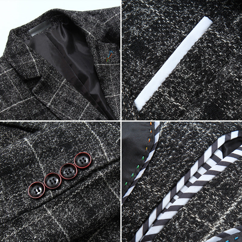 Men’s Tailored Plaid Suit & Coat