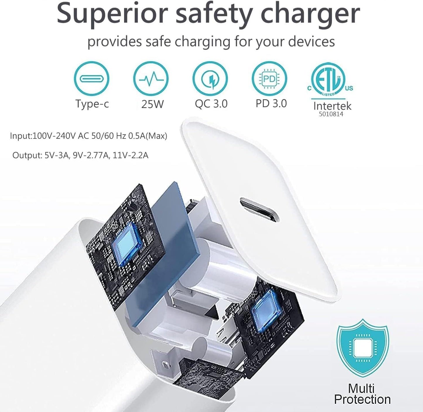 6FT Fast Charging Cable with Plug