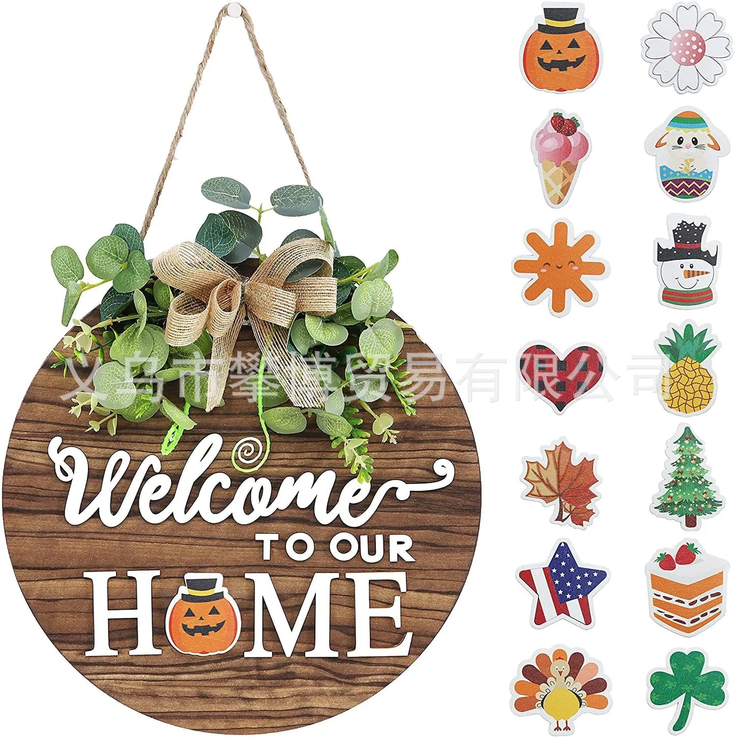 Charming Wooden Welcome Sign