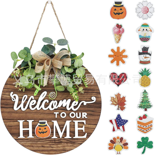 Charming Wooden Welcome Sign
