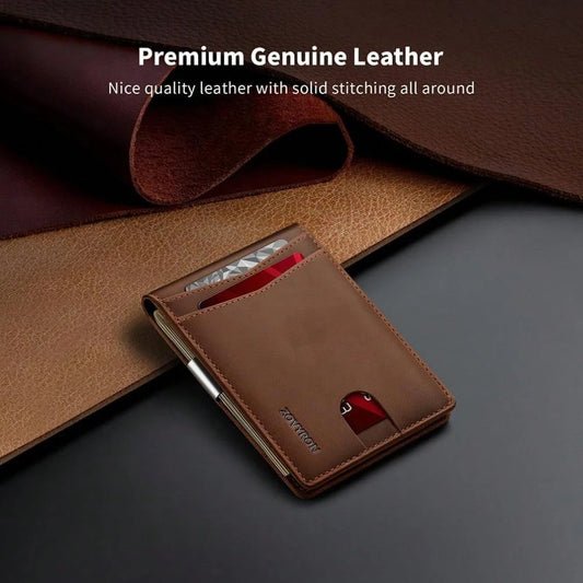 Men’s Slim Wallet with Money Clip