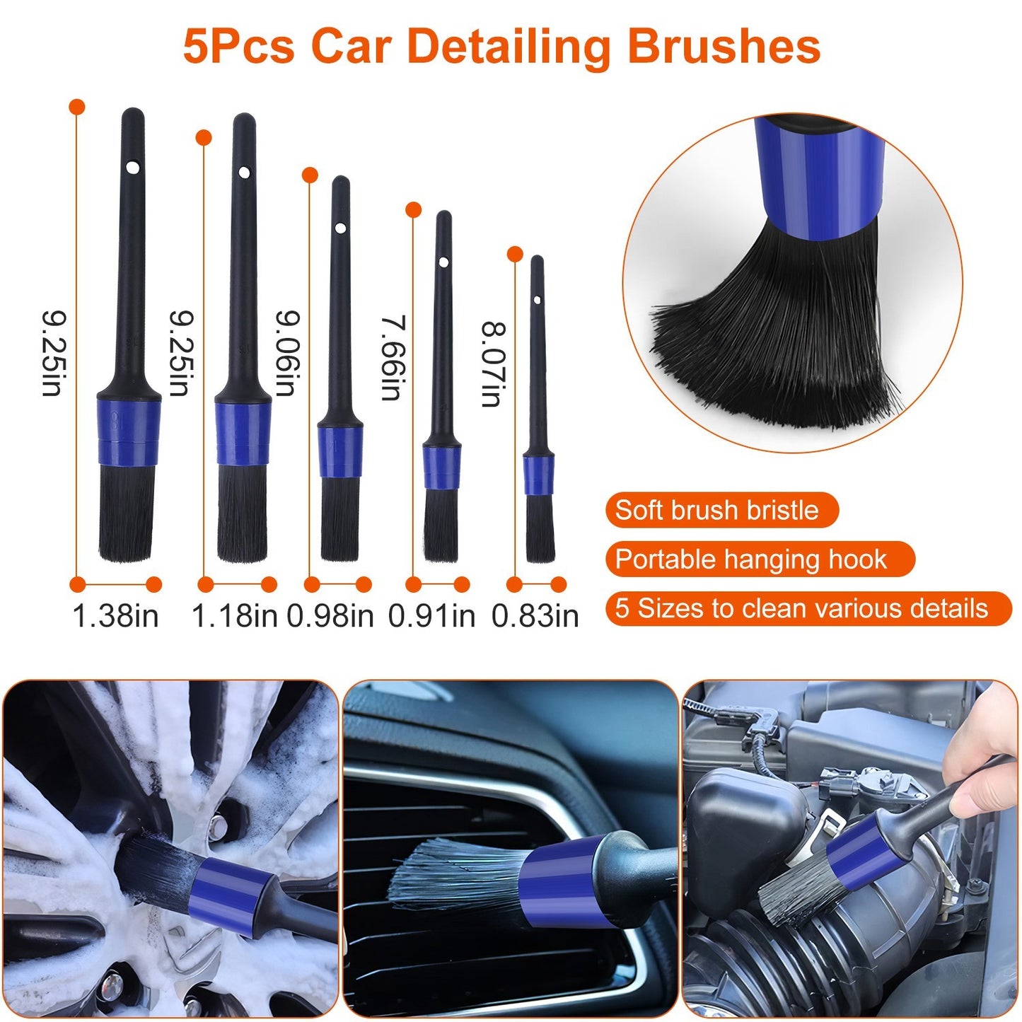 26-Piece Car Detailing Brush & Cleaning Kit