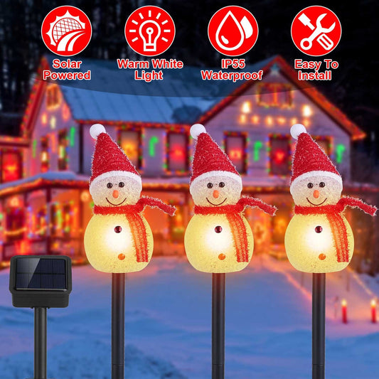 Solar Snowman Christmas Lamp