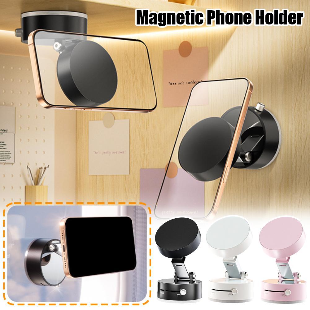 Foldable Magnetic Car Phone Holder with Suction Mount