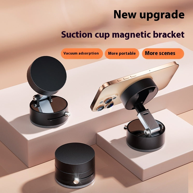 Foldable Magnetic Car Phone Holder with Suction Mount