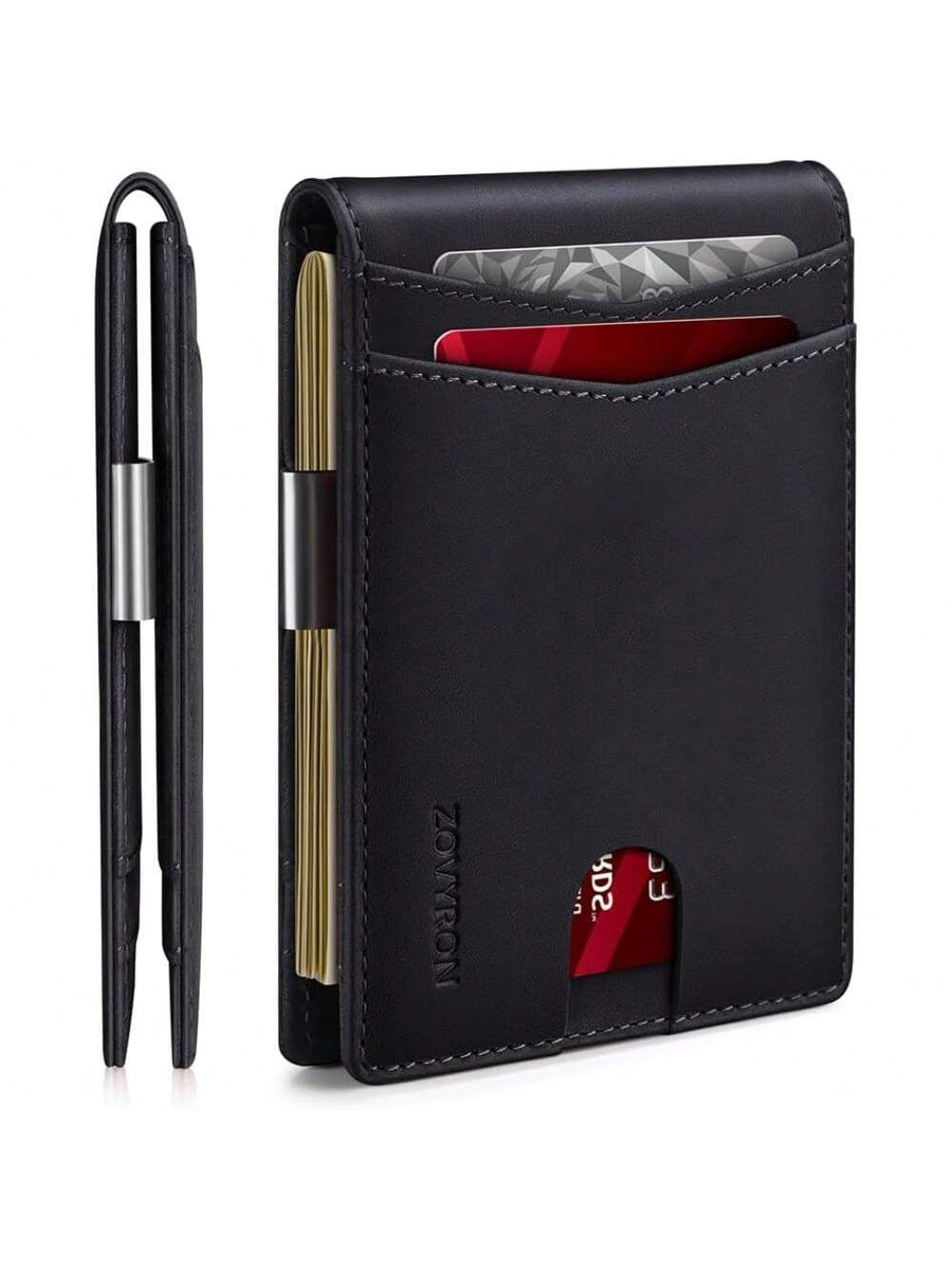 Men’s Slim Wallet with Money Clip