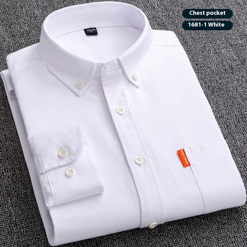 Classic Washed Oxford Shirt for Men