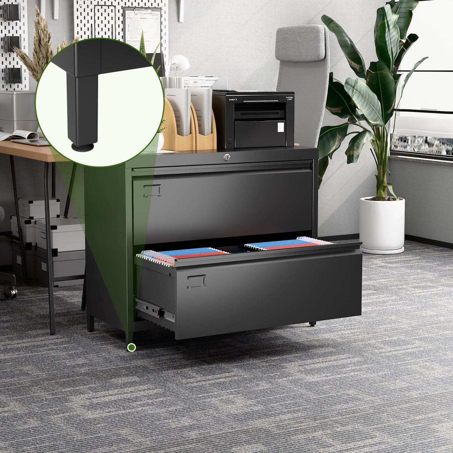 Wide Office File Cabinet