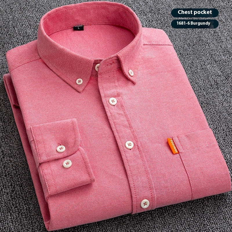 Classic Washed Oxford Shirt for Men