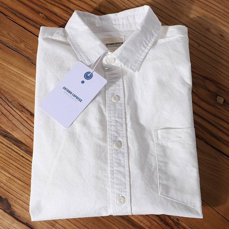 Fashion Pure Cotton Oxford Woven Shirt – Men