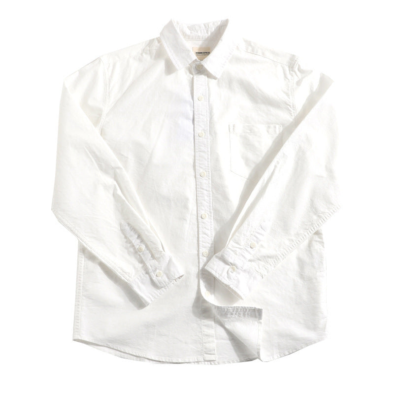 Fashion Pure Cotton Oxford Woven Shirt – Men