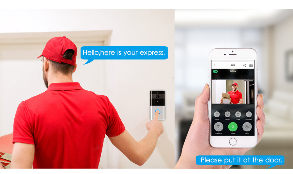 Marlboze 720P WIFI Visual Smart Doorbell