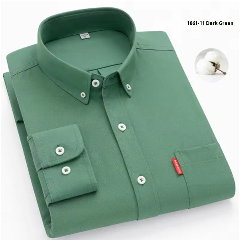 Classic Washed Oxford Shirt for Men