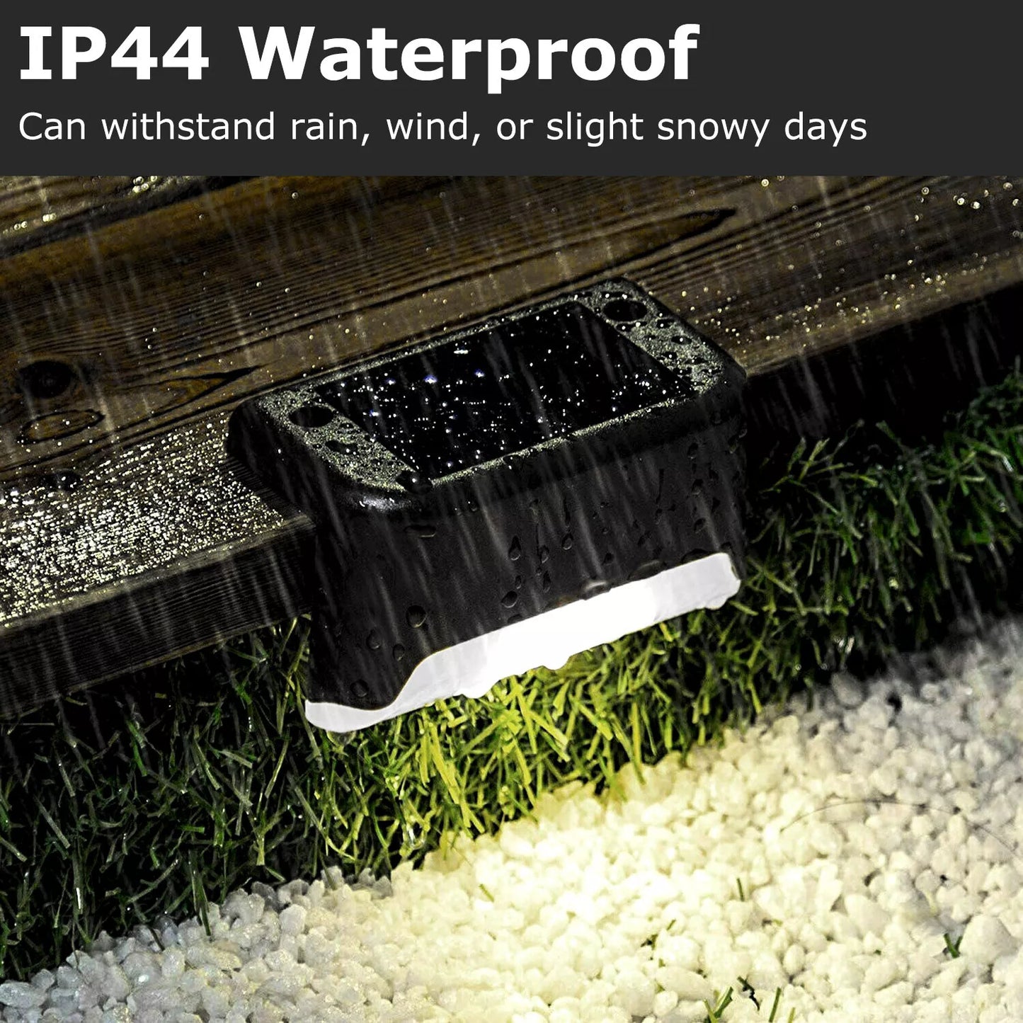 4-Pack Solar LED Deck Lights – Outdoor Garden & Patio Railing Lamps for Path and Stairs