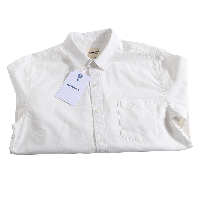 Fashion Pure Cotton Oxford Woven Shirt – Men