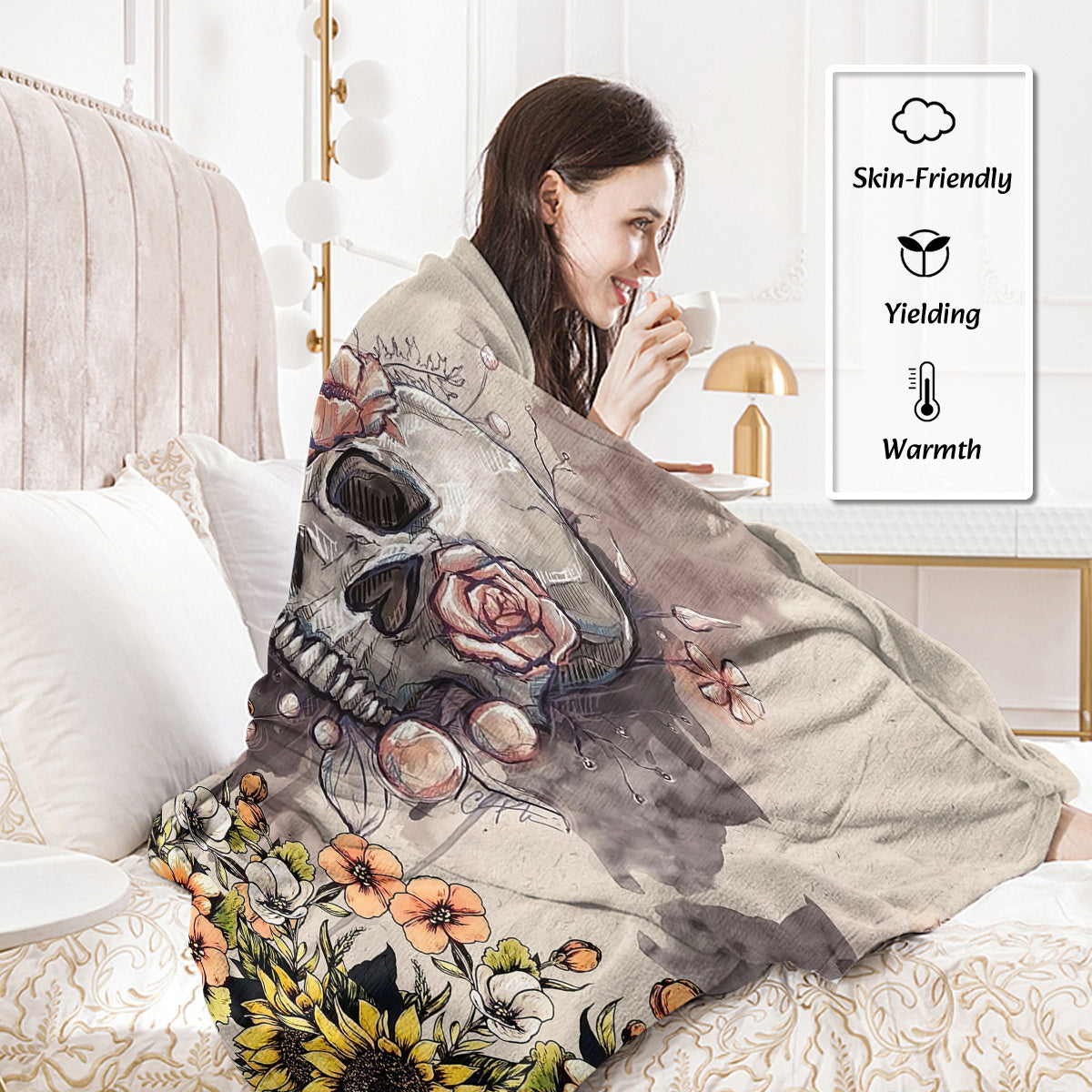 SkullBloom Blanket