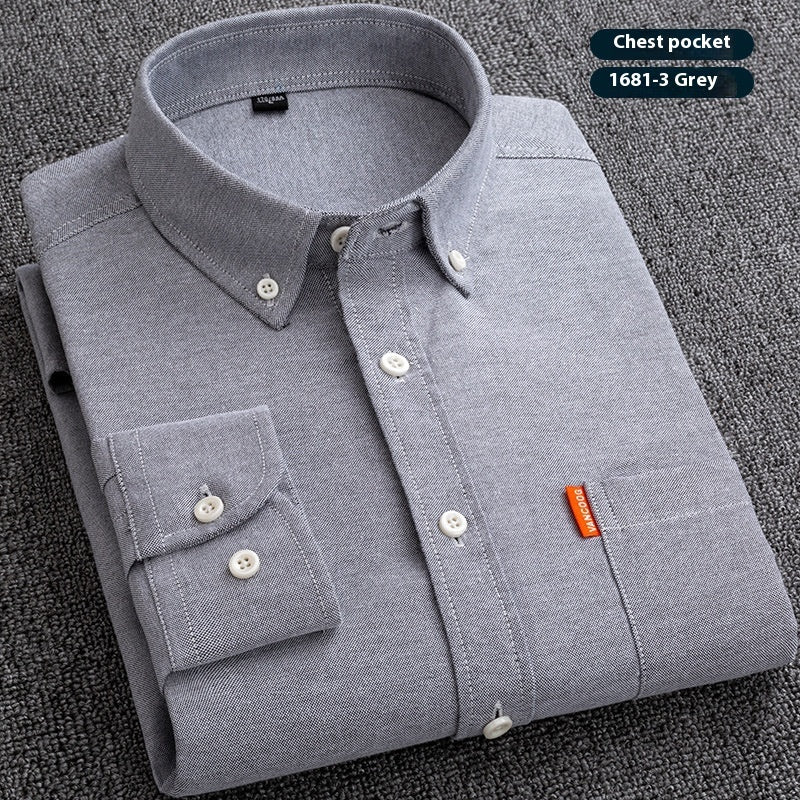 Classic Washed Oxford Shirt for Men