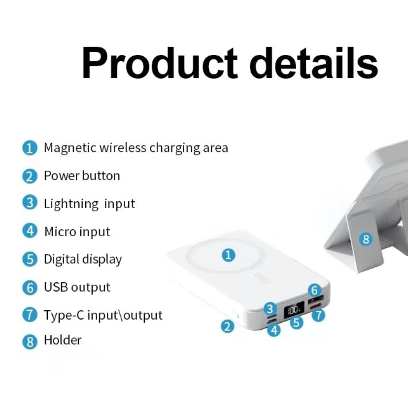 10000mAh Magnetic Wireless Power Bank