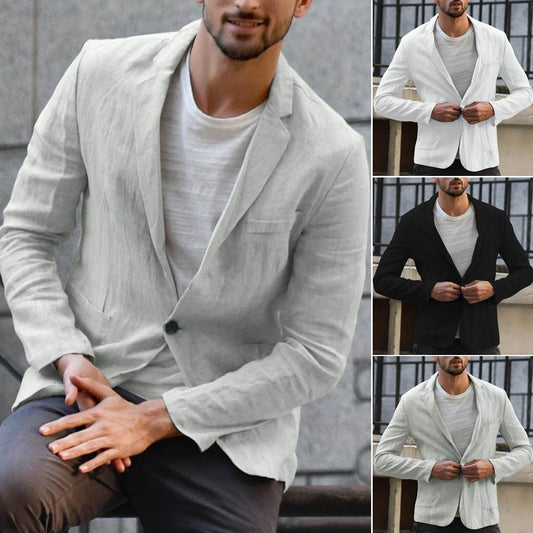 Men’s Cotton-Linen Blazer