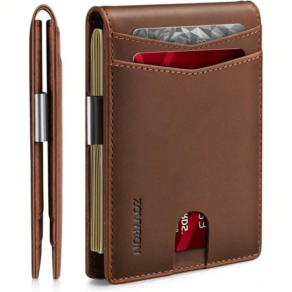 Men’s Slim Wallet with Money Clip