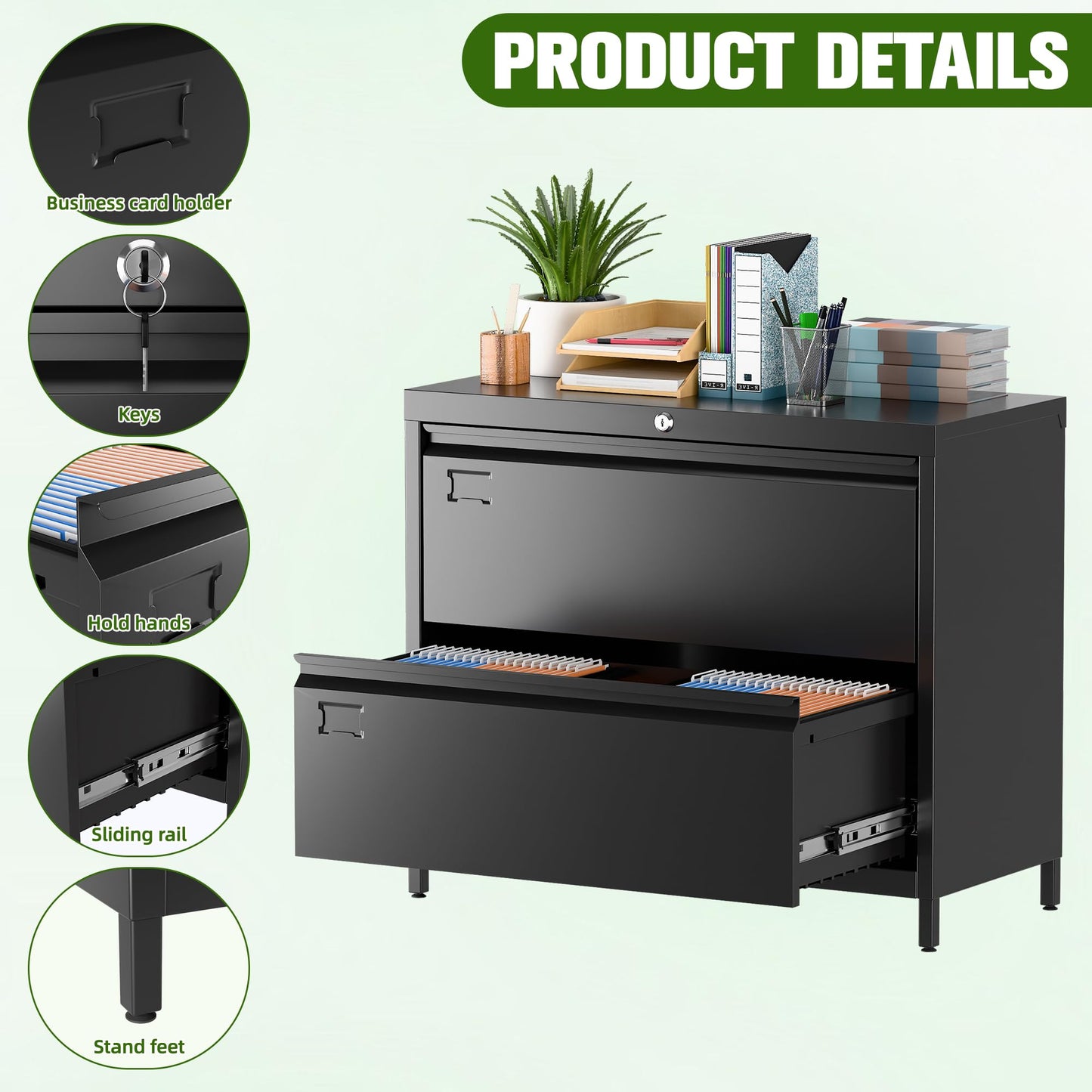 Wide Office File Cabinet