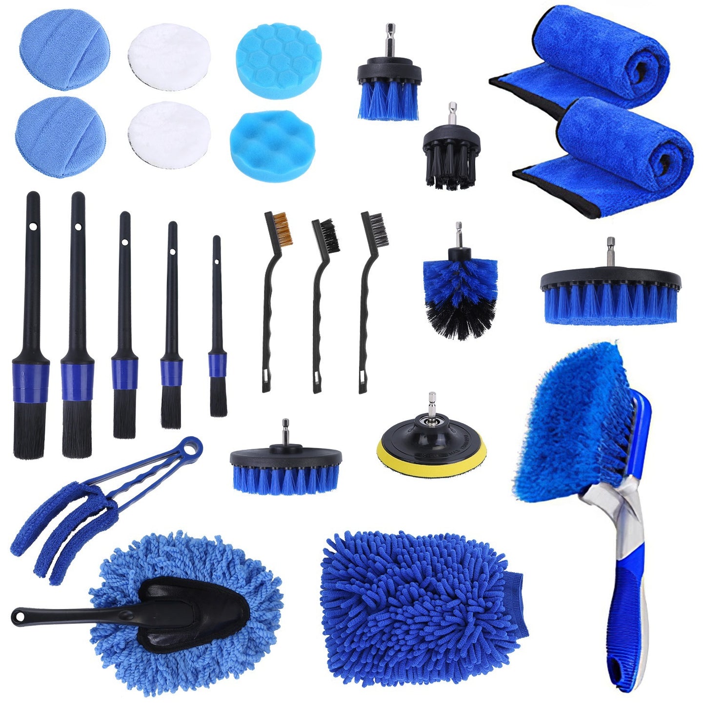 26-Piece Car Detailing Brush & Cleaning Kit
