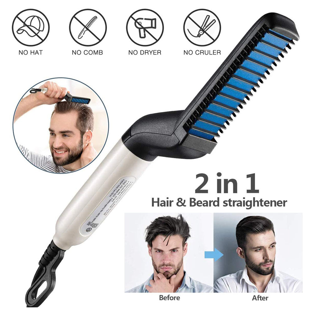 Electric Hair & Beard Straightening Brush