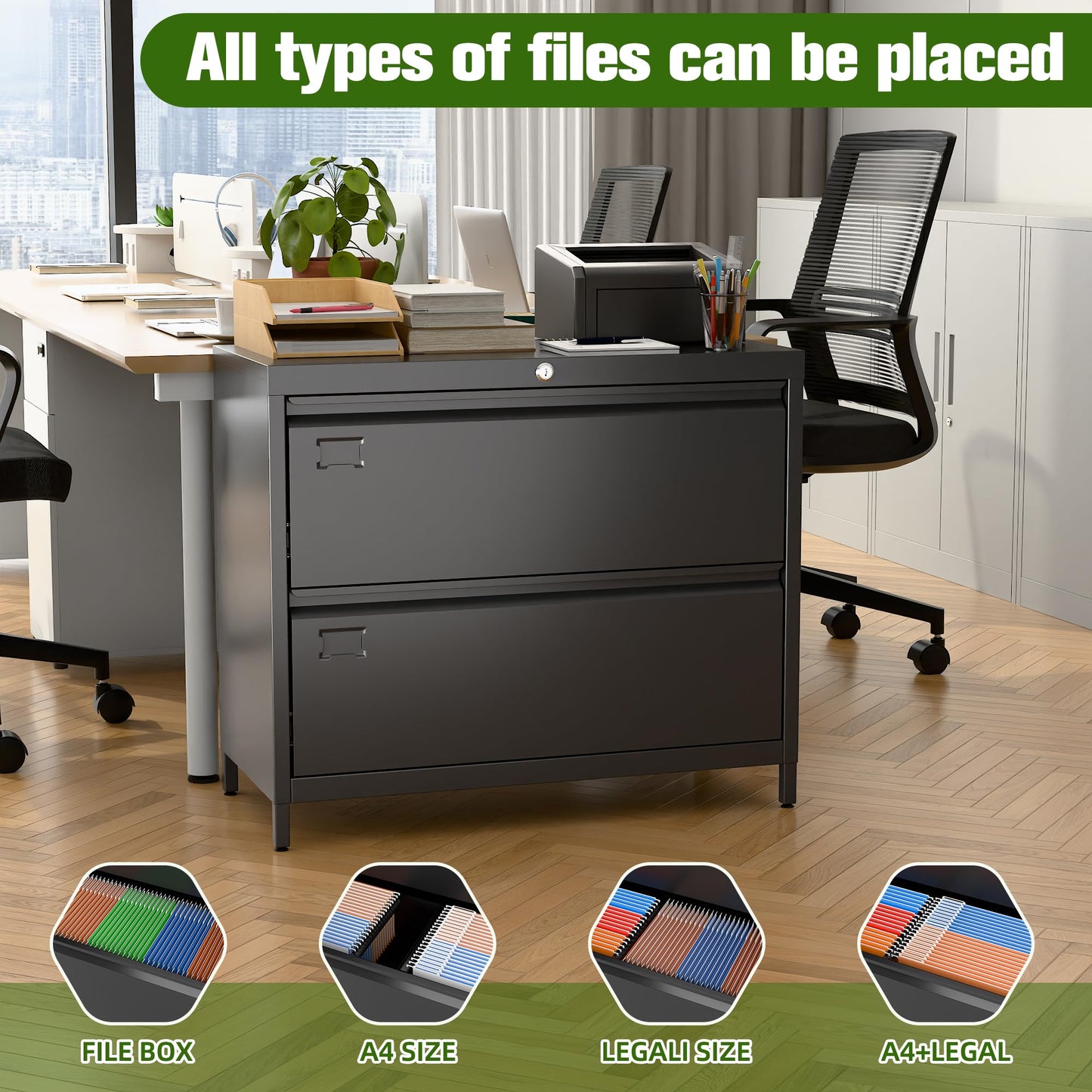 Wide Office File Cabinet