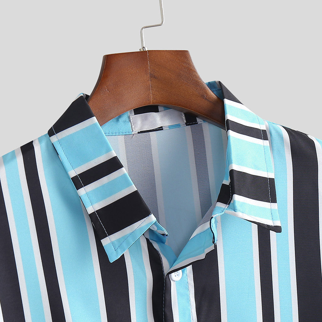Light-Blue Linen Stripe Shirt