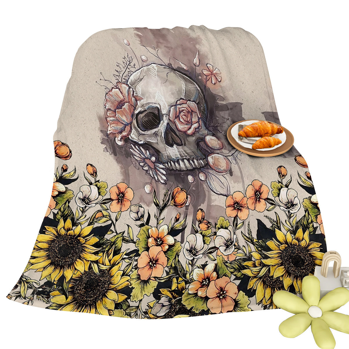 SkullBloom Blanket