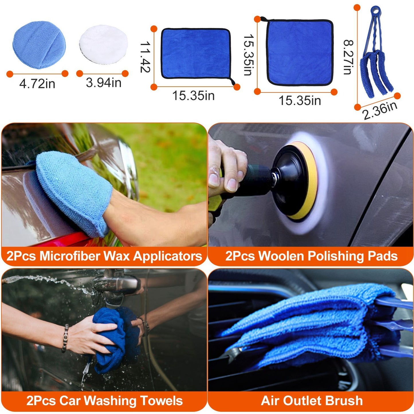 26-Piece Car Detailing Brush & Cleaning Kit
