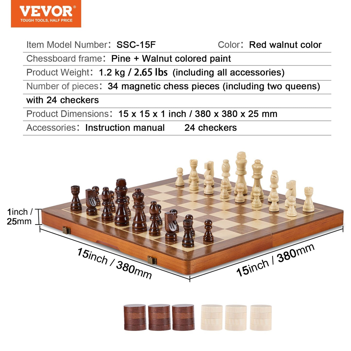 Portable Magnetic Chess Set