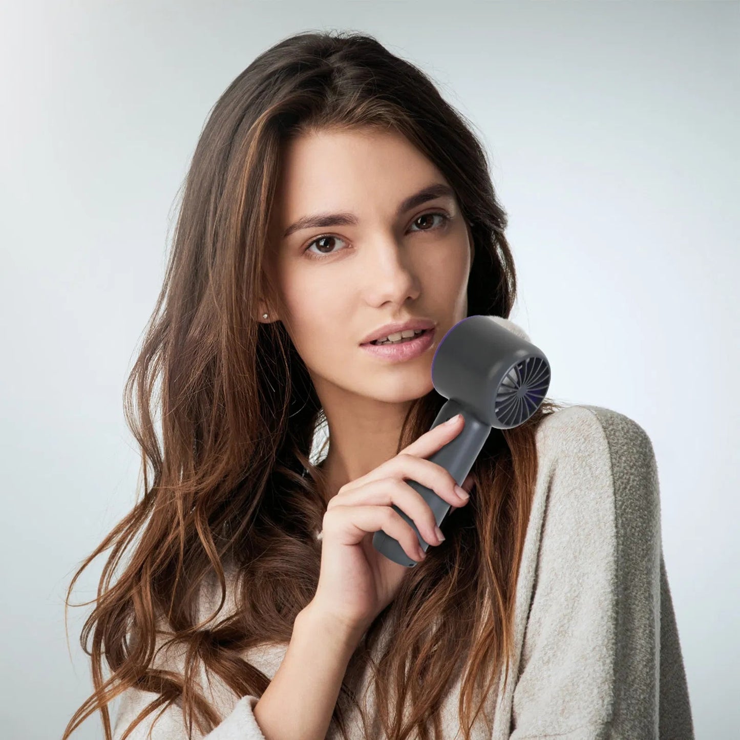 Speed Handheld Fan with Ice Cooler – 3000mAh Rechargeable Turbo Fan with LCD Display