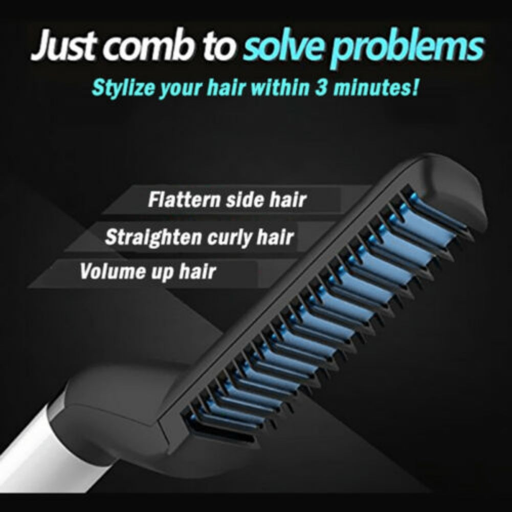 Electric Hair & Beard Straightening Brush