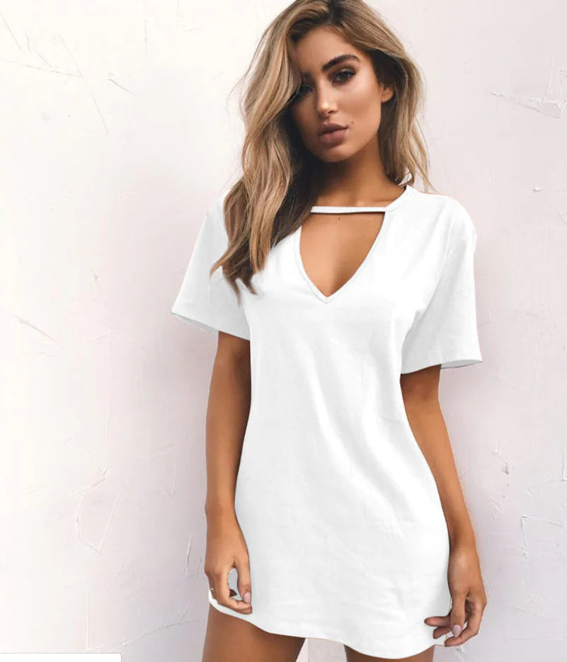Relaxed Fit Short Sleeve Dress
