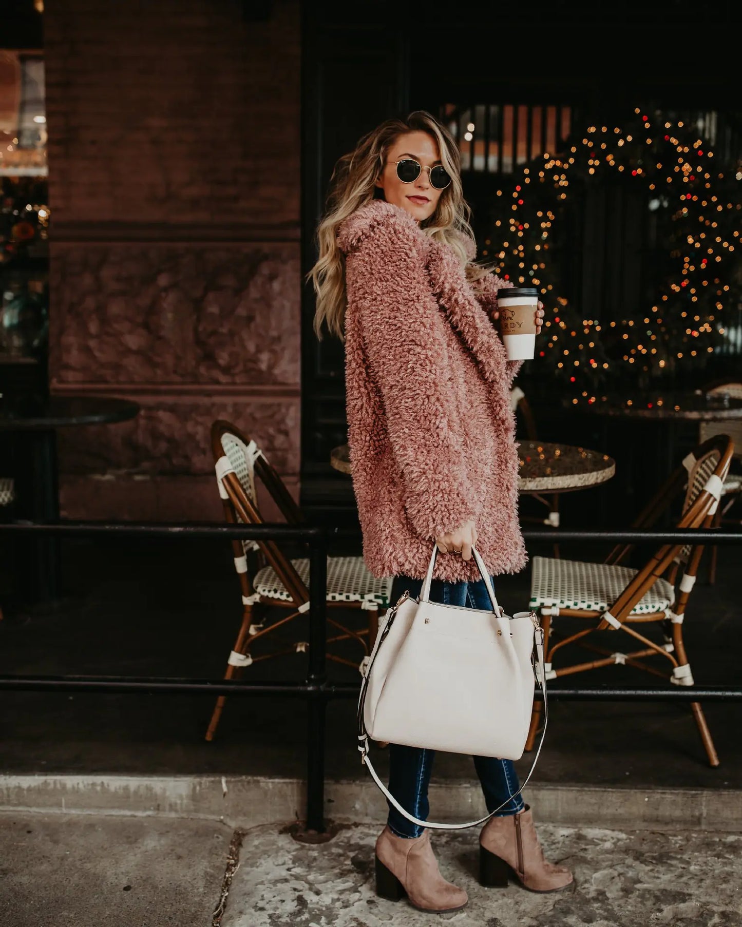 Chic Long Faux Fur Coat - Women's Winter Elegance