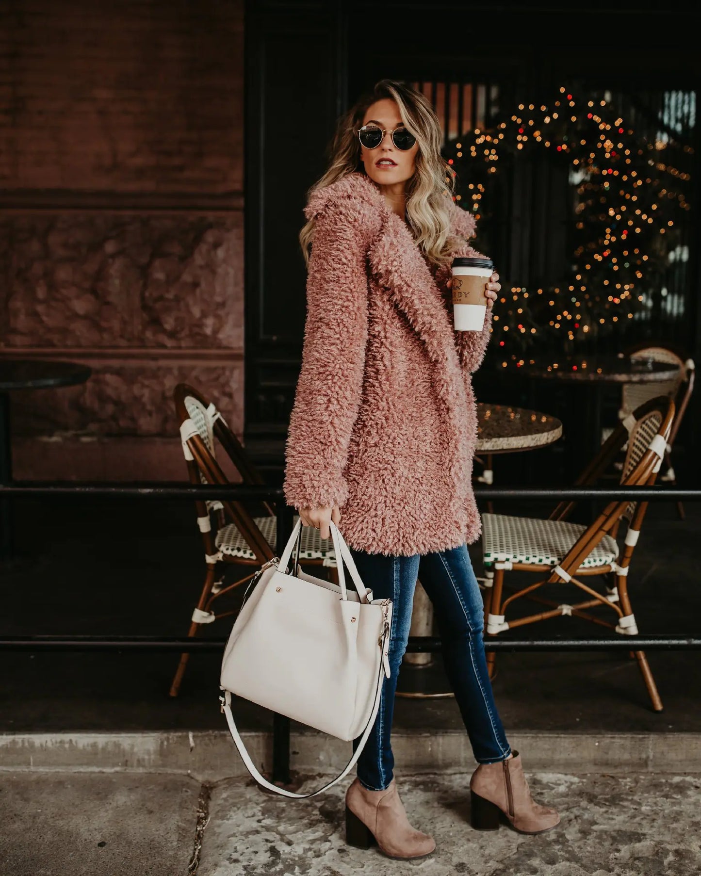 Chic Long Faux Fur Coat - Women's Winter Elegance