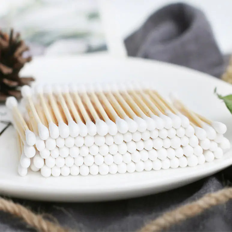 200 Bamboo Ear & Makeup Cotton Swabs