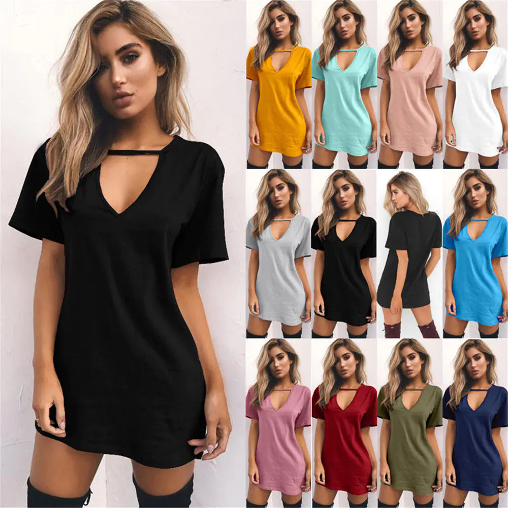 Relaxed Fit Short Sleeve Dress