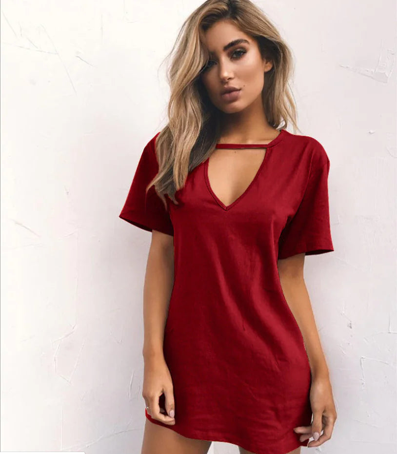 Relaxed Fit Short Sleeve Dress