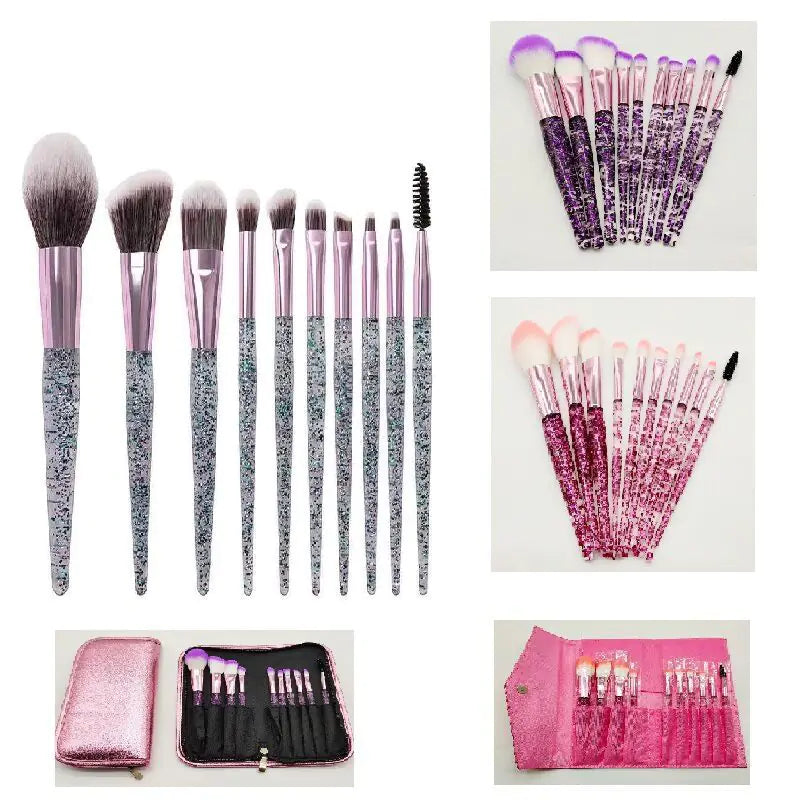 10-Piece Essential Makeup Brush Kit