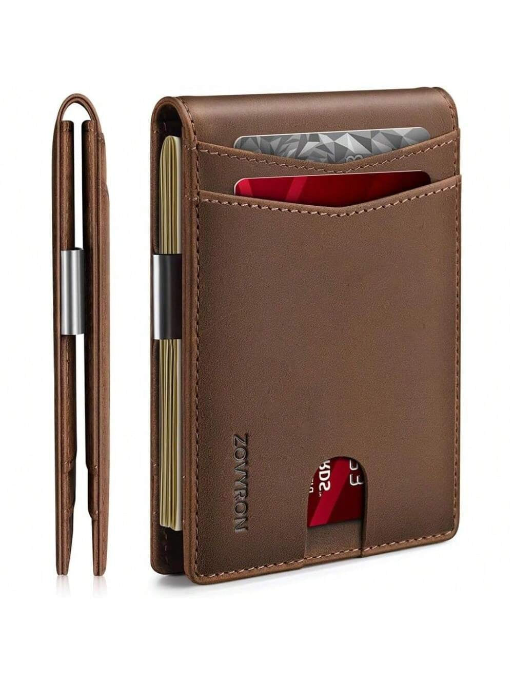Men’s Slim Wallet with Money Clip