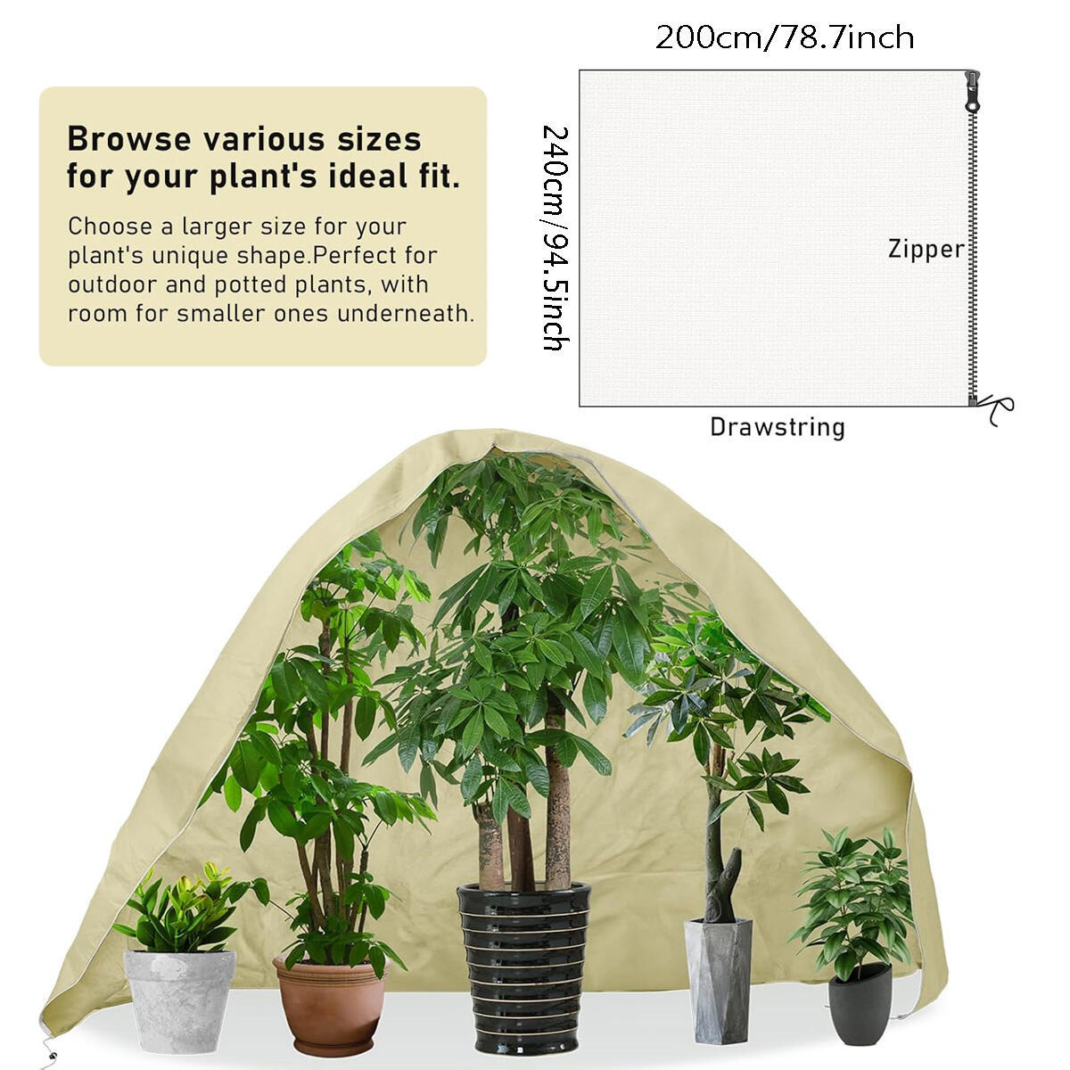 1PC Large Plant Freeze Protection Covers
