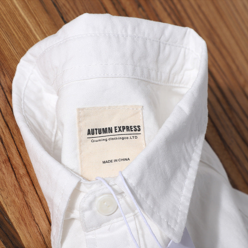 Fashion Pure Cotton Oxford Woven Shirt – Men