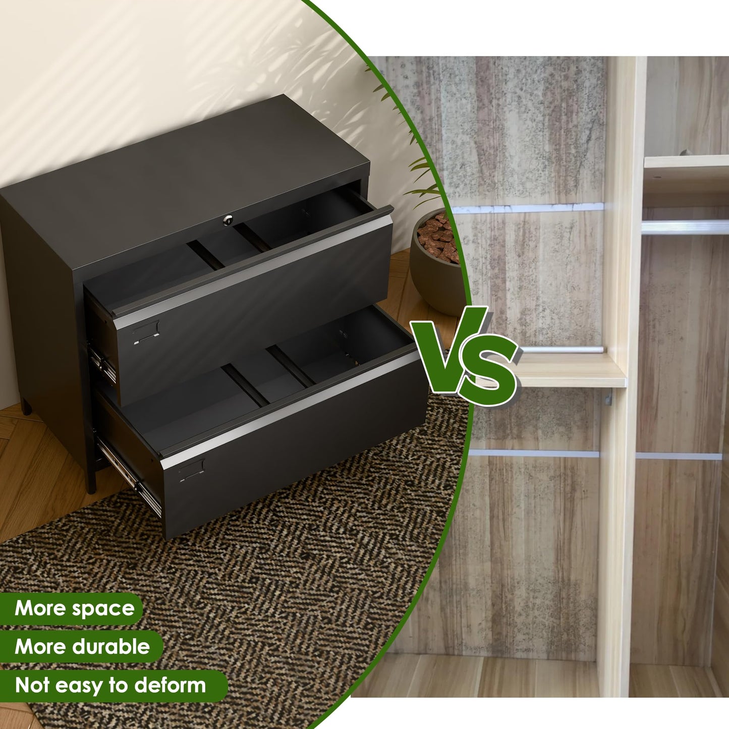 Wide Office File Cabinet