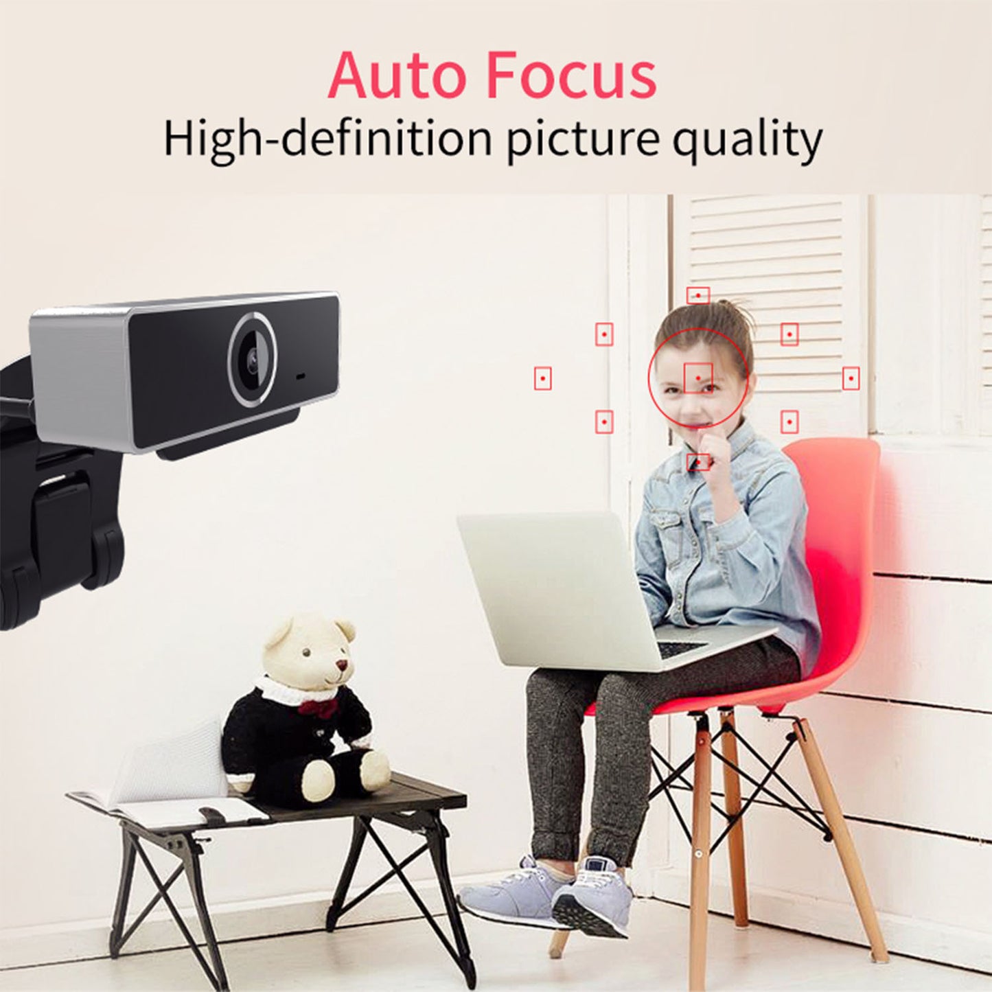 1080P FHD Autofocus USB Webcam with Microphone