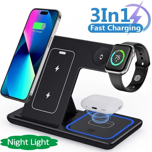 15W 3-in-1 Wireless Charger Stand